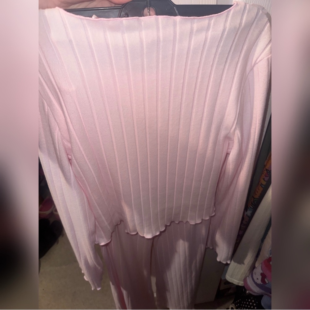 Pink Ribbed Lounge Set - Picture 4 of 4
